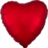 Heart-Shaped Satin Foil Balloon - Silver